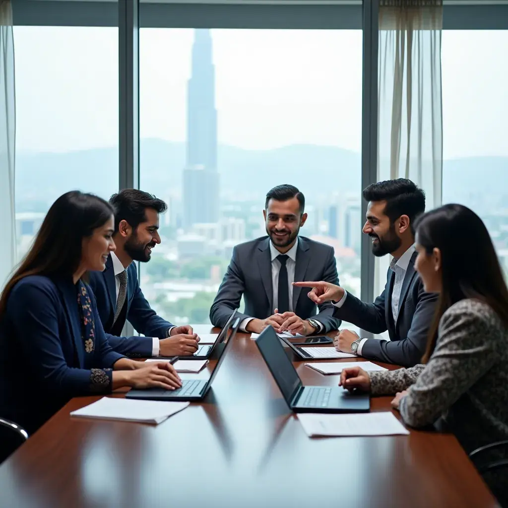 Modern office environment